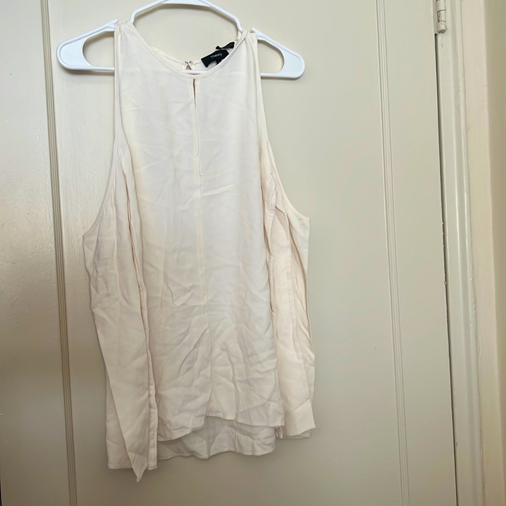 Theory off white cold shoulder top size:M